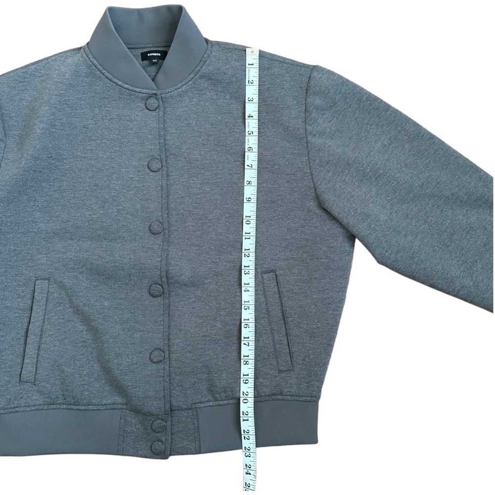 Express Gray Classic Coord Set Button-Up Tracksui… - image 9